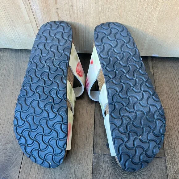 Papillio by Birkenstock Pisa Floral Print Sandals Size 38 Boho Comfort - Picture 6 of 6